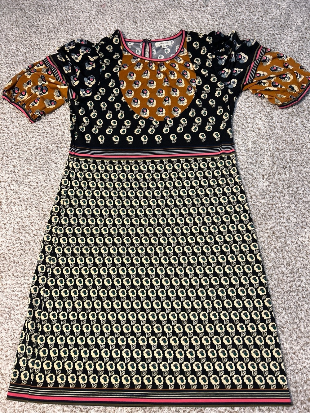 Max Studio Floral Mixed-Print Dress